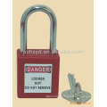 keyed to alike, long shackle ABS safety padlock